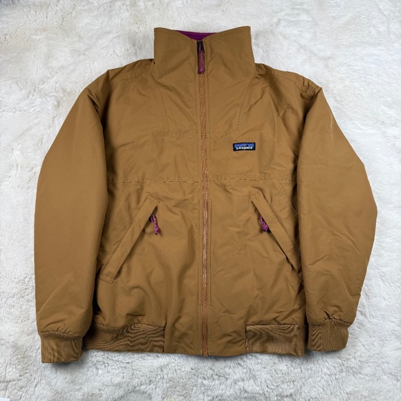 Patagonia Women's Shelled Synchilla Jacket Nest Brown & Amaranth Pink Medium - Picture 1 of 8